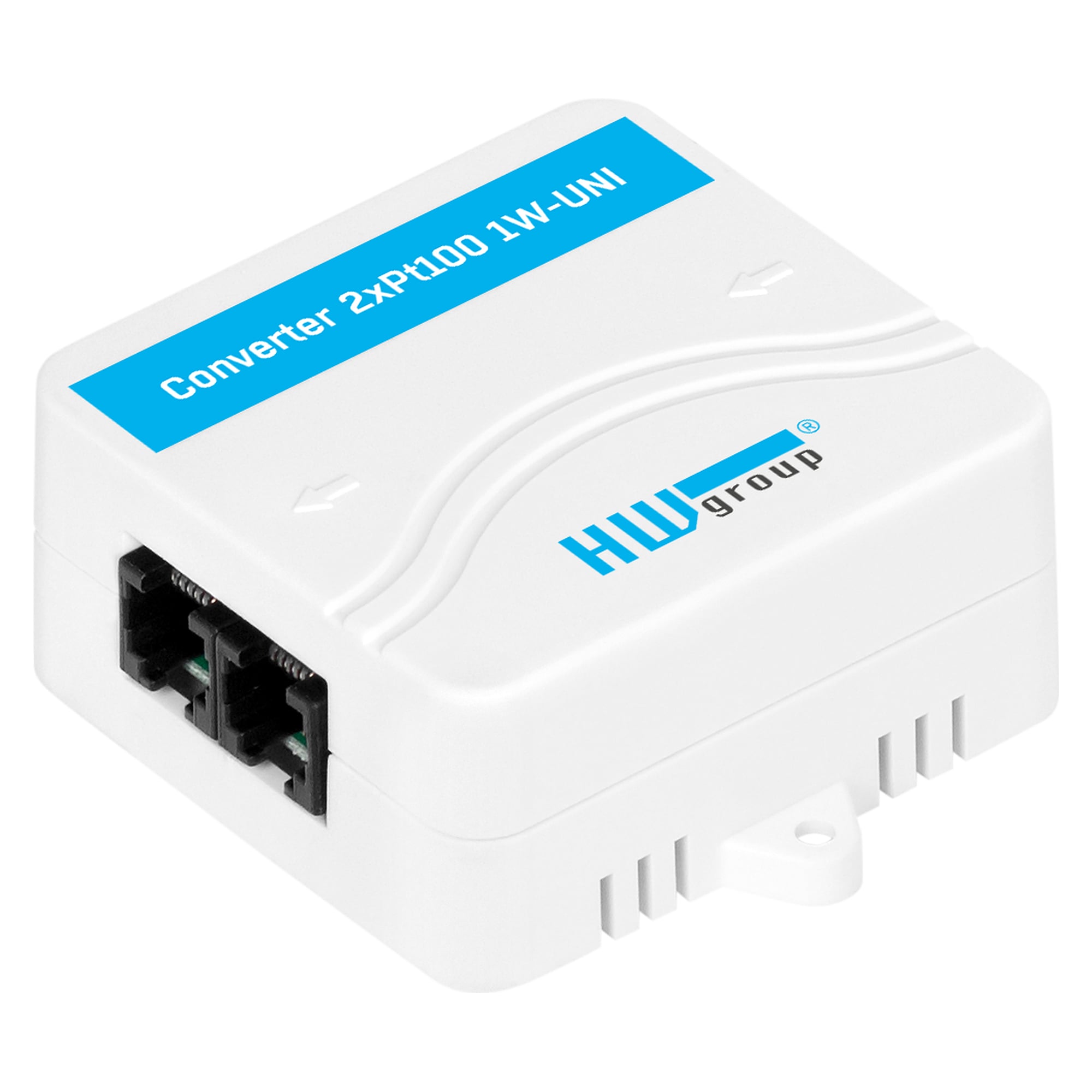Pt100/Pt1000 converter Converter 2xPt100 1W-UNI, 2 probe inputs, -200 to +850 °C, probes not included - HW group 600567