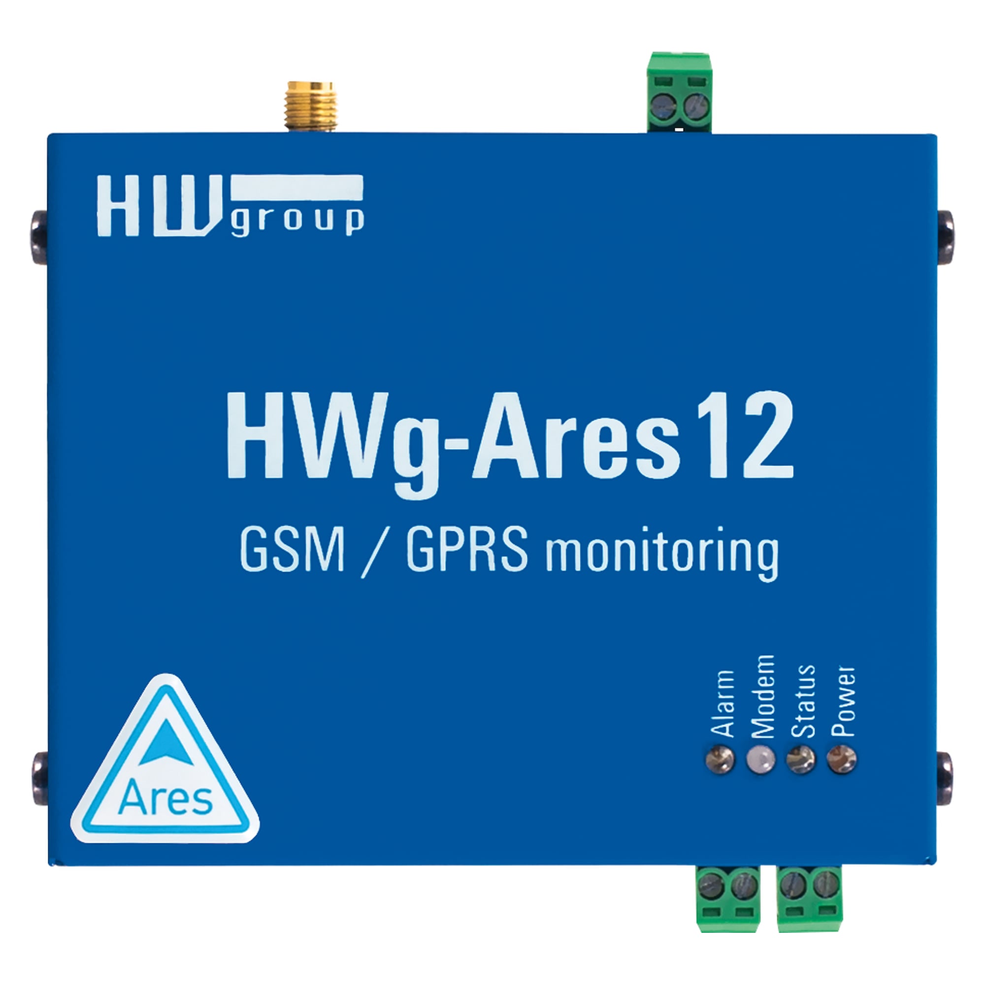 GSM-Messgerät HWg-Ares 12, Grundgerät ohne Zubehör, 14 1-Wire-Sensorwerte, 2 DI, Akku - HW group 600517