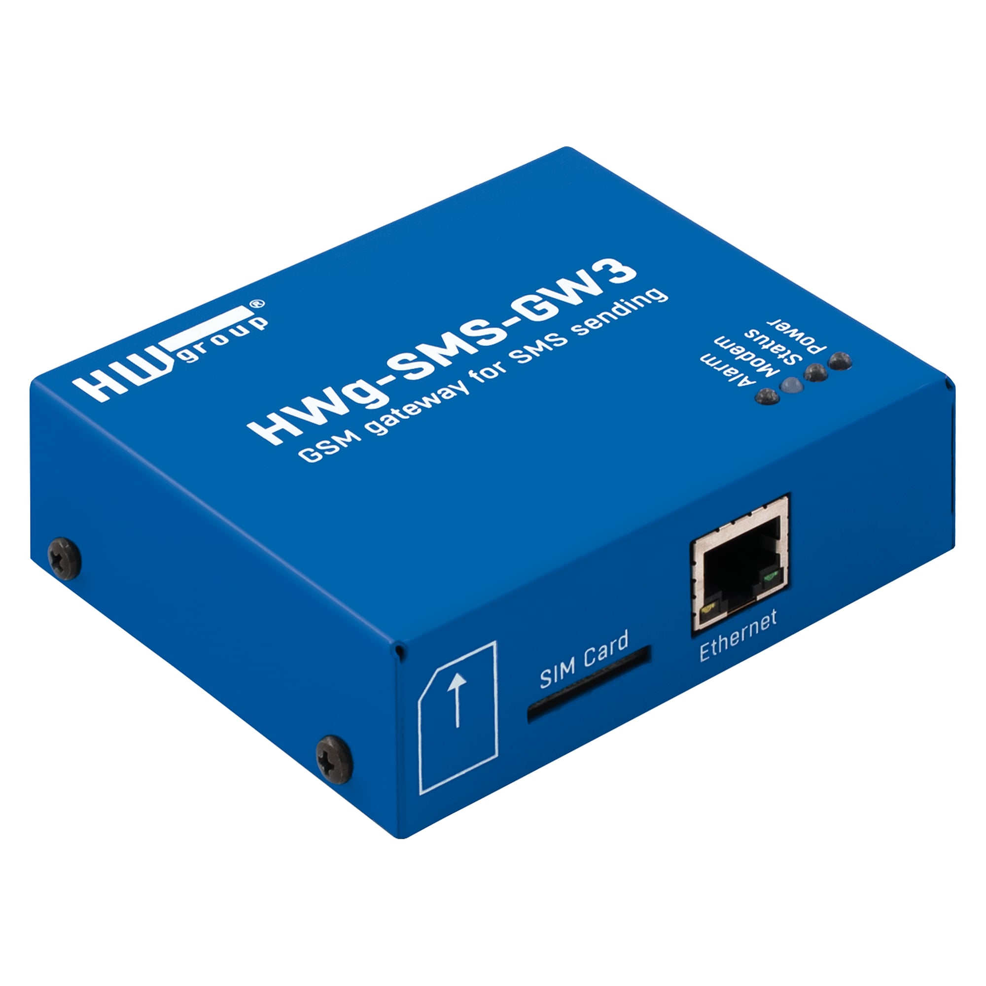 GSM-SMS-Gateway HWg-SMS-GW3 (2G), Set mit Antenne und Netzteil, SMS- und Anrufalarme über LAN - HW group 600642