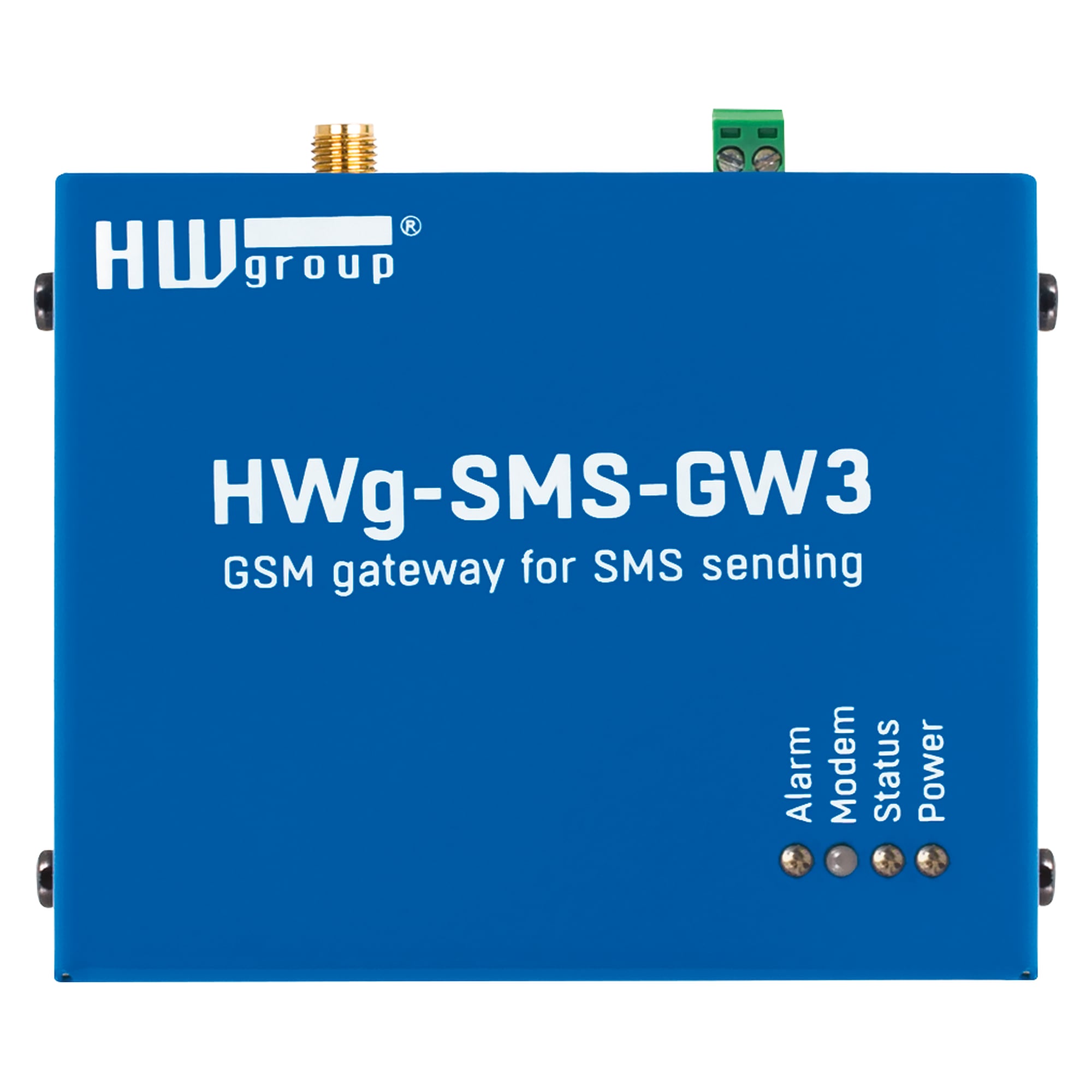 GSM-SMS-Gateway HWg-SMS-GW3 (2G), Grundgerät ohne Antenne, SMS- und Anrufalarme über LAN - HW group 600639