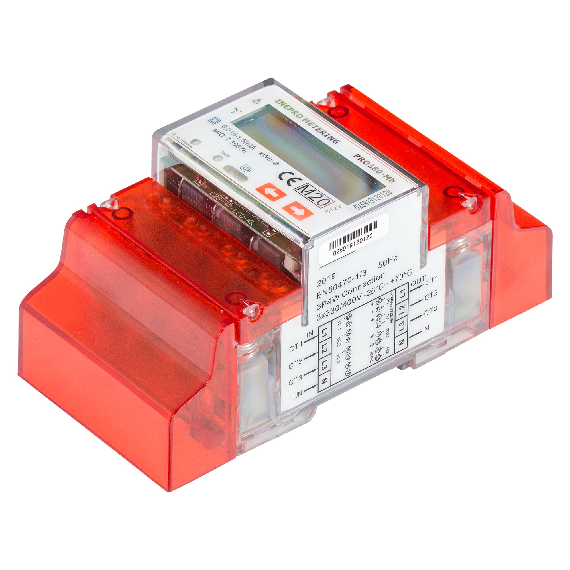 Drehstromzähler PRO380-Mod, Direktmessung 0,25-100 A, 3x230/400 V, Modbus RTU und S0, MID - HW group 600859