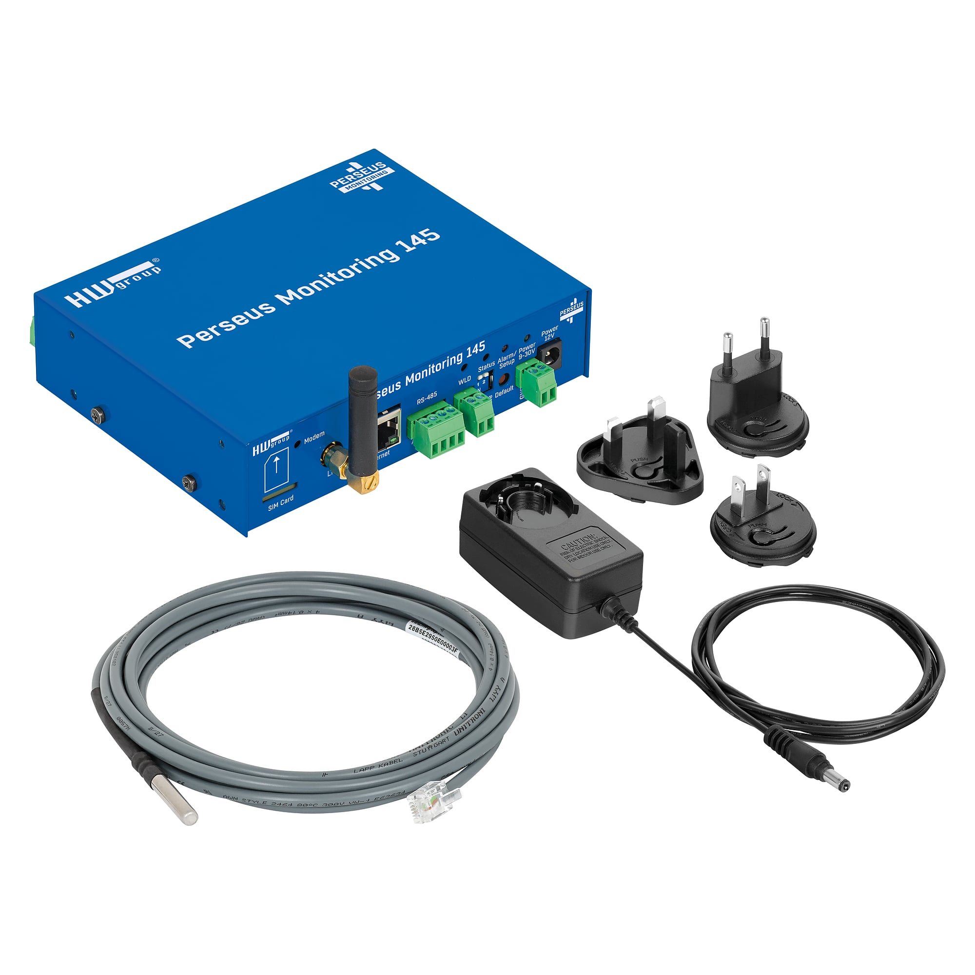 Remote monitoring unit Perseus Monitoring 145 Tset with LTE, temperature starter set with antenna - HW group 600868
