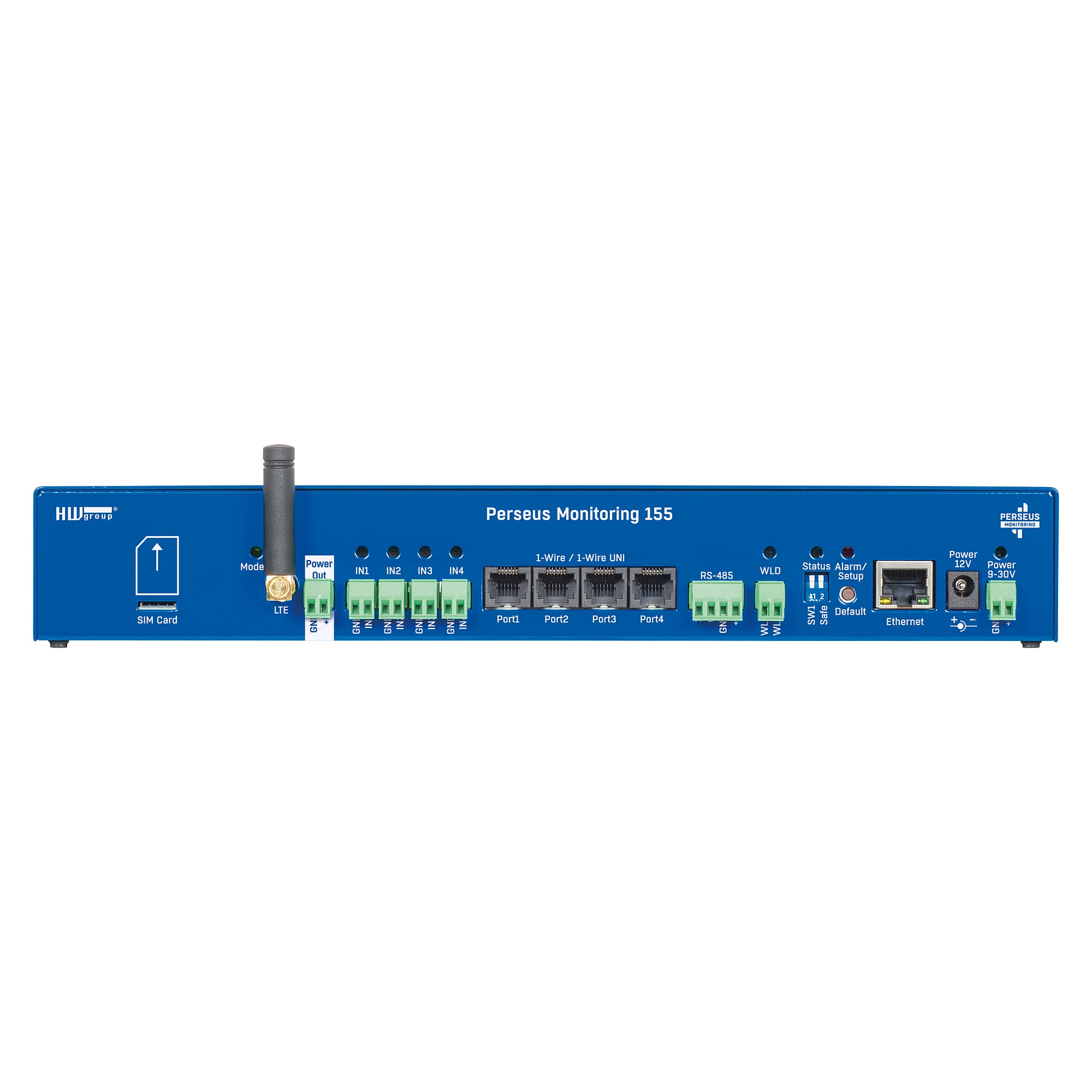 Rack-Monitoring-System Perseus Monitoring 155 mit LTE-Backup, 8 Sensorports, 16 DI, PoE, Grundgerät - HW group 600846