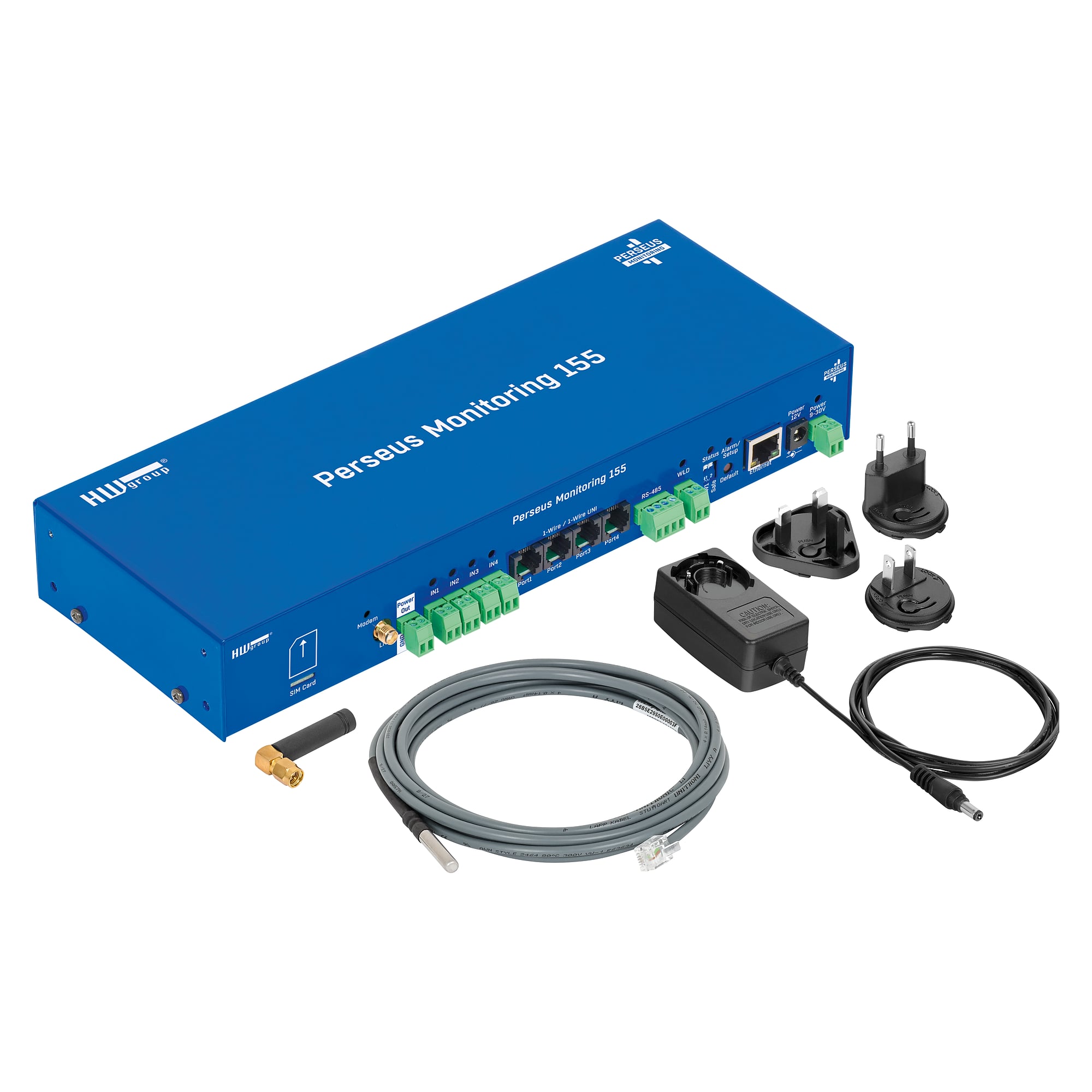 Rack monitoring system Perseus Monitoring 155 Tset with LTE, temperature starter set with antenna - HW group 600865