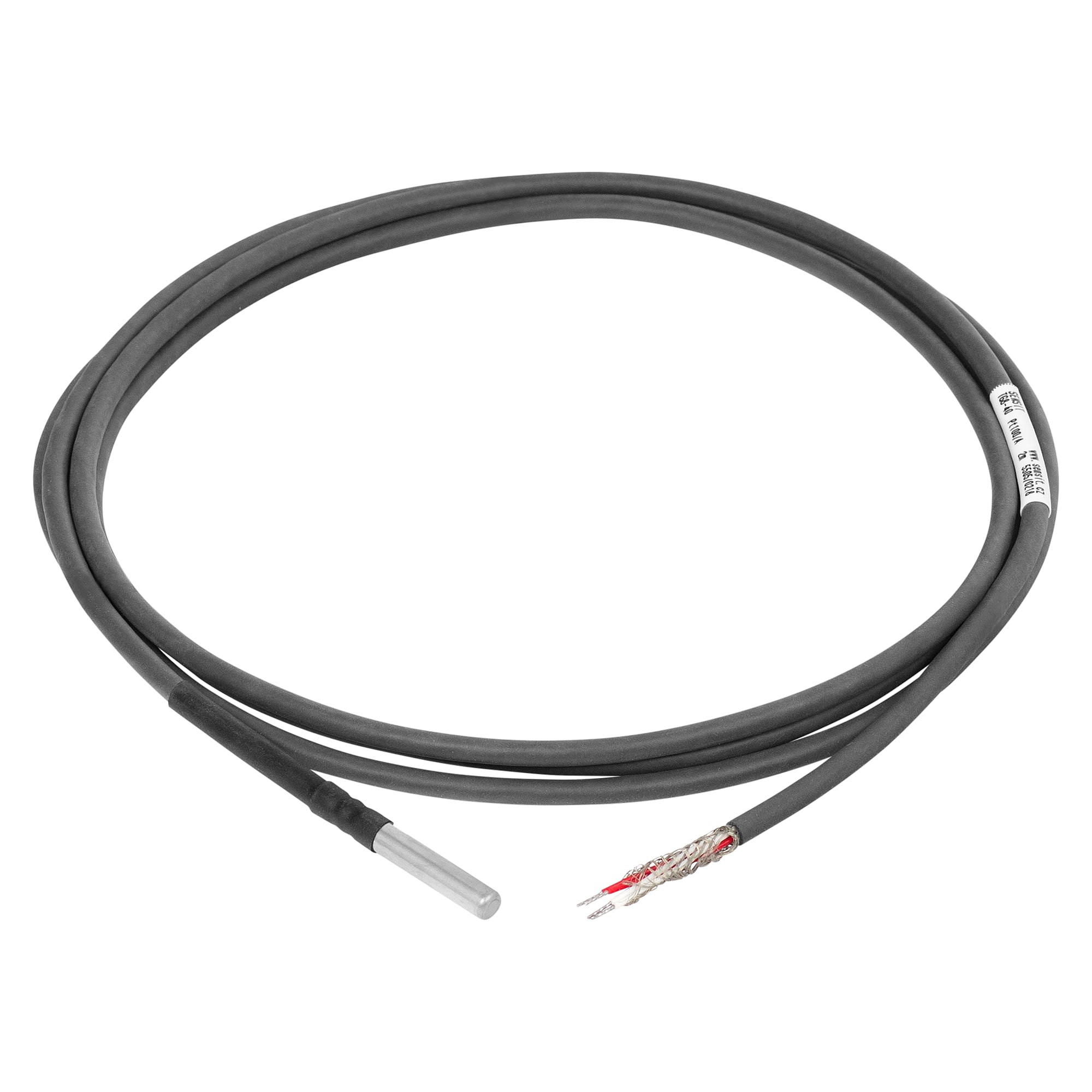 Pt100-Fühler Probe Pt100 TG8 2m, -50 bis +200 °C, Pt100/A, 2 m Silikonkabel 4-Leiter, ohne Wandler - HW group 600614