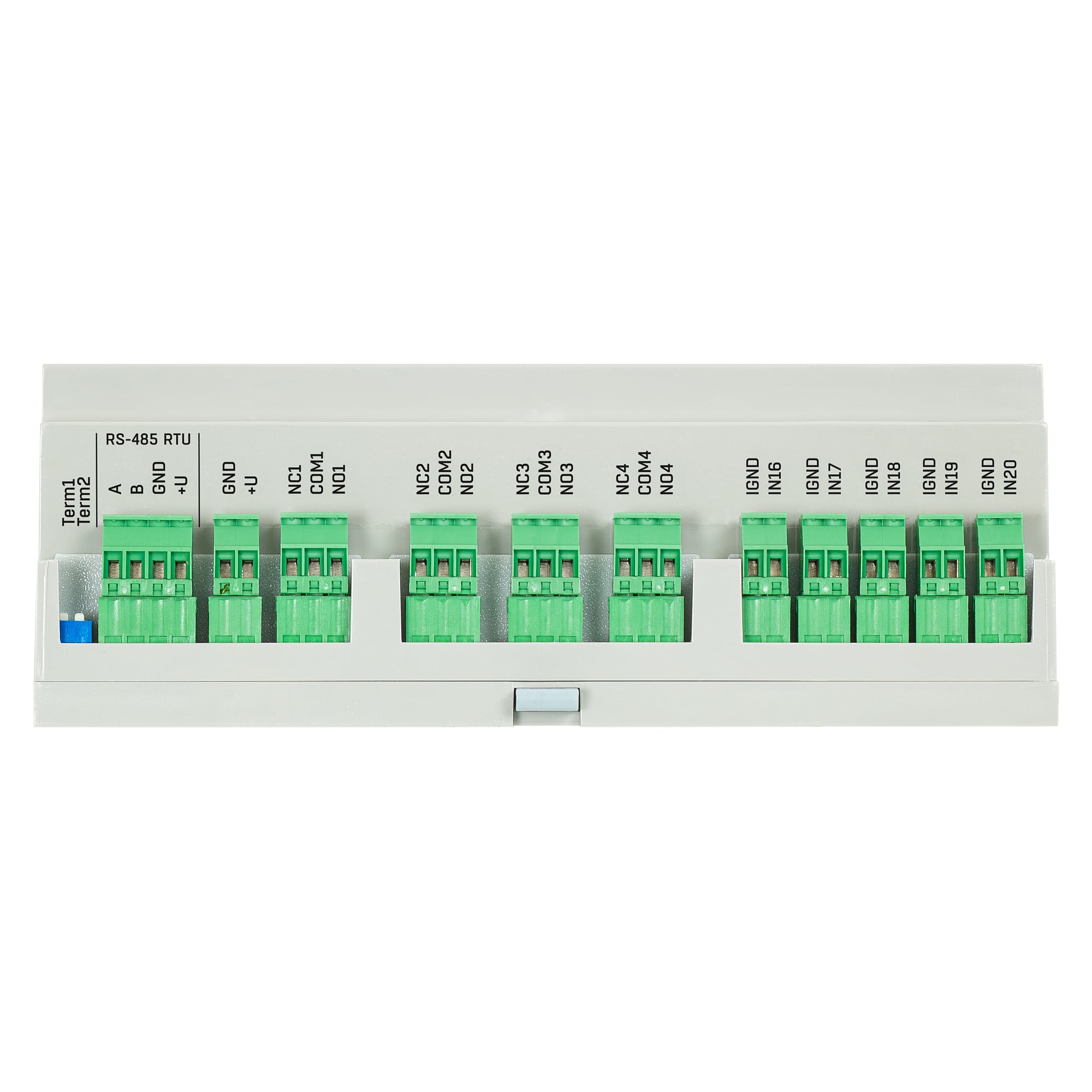 RTU-Expander 2004 for Perseus, 20 digital inputs, 4 relay outputs, Modbus RTU, DIN rail - HW group 600928