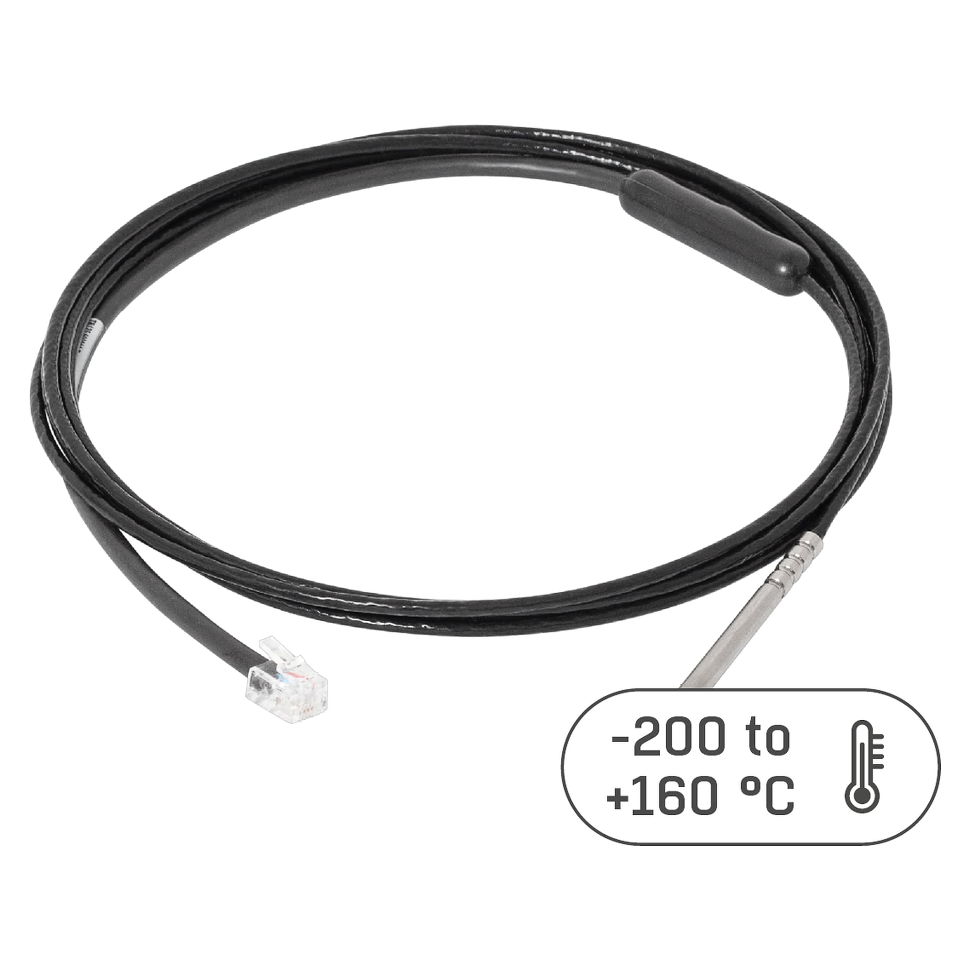 Cryo temperature sensor 1WU-Temp Pt100 Frost 3m, -200 to +160 °C, IP67, in-cable converter - HW group 600908