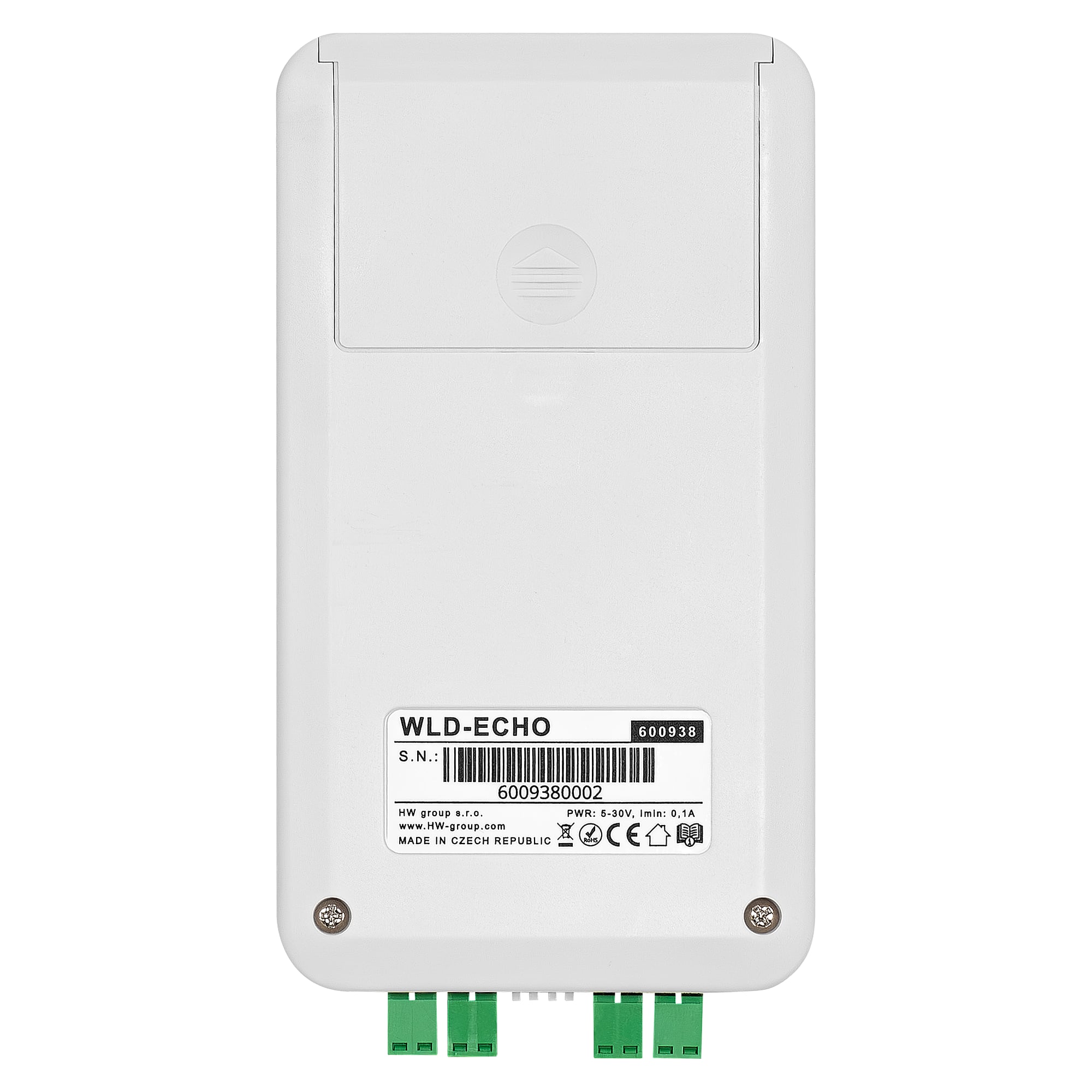 Wasserleckage-Melder WLD-ECHO Set, 2 WLD-Zonen, mit Sensorkabel B 2+2 m, Batterien und 12 V Netzteil - HW group 600940