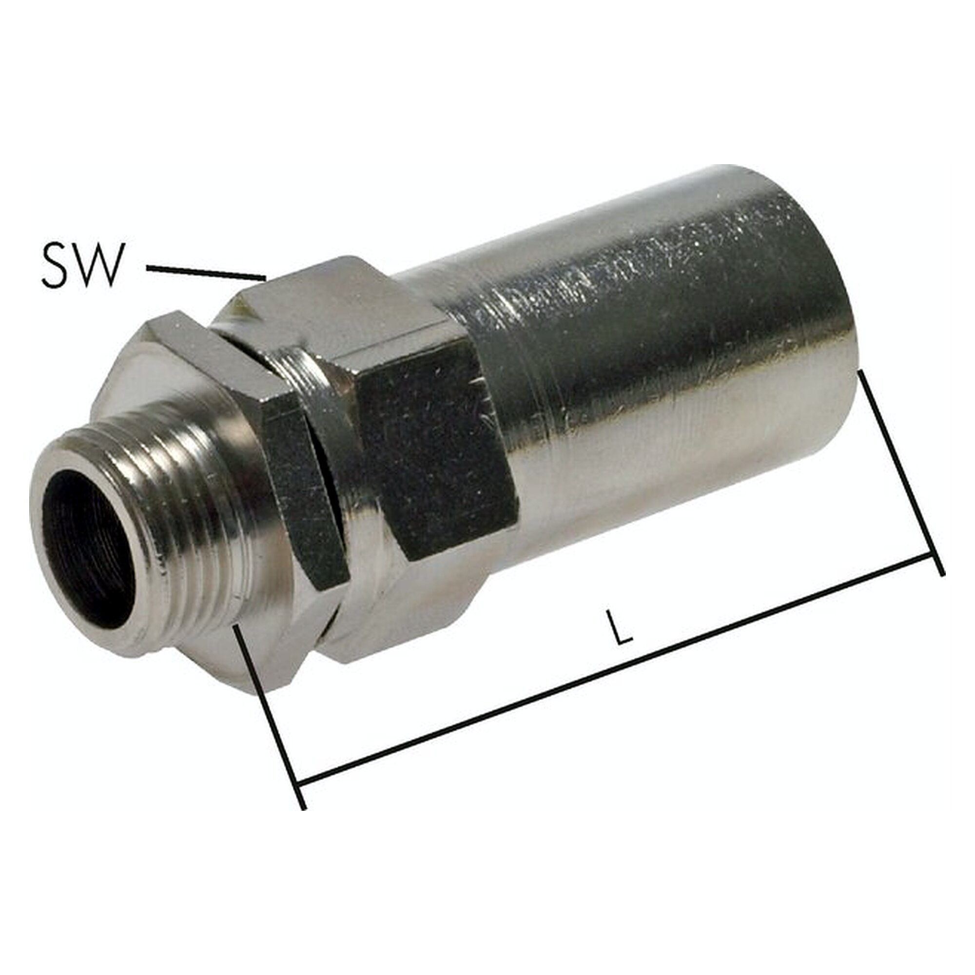 Inline Filter G 1/2"-G 1/2" (AG), Innengewinde / Außengewinde, Messing vernickelt