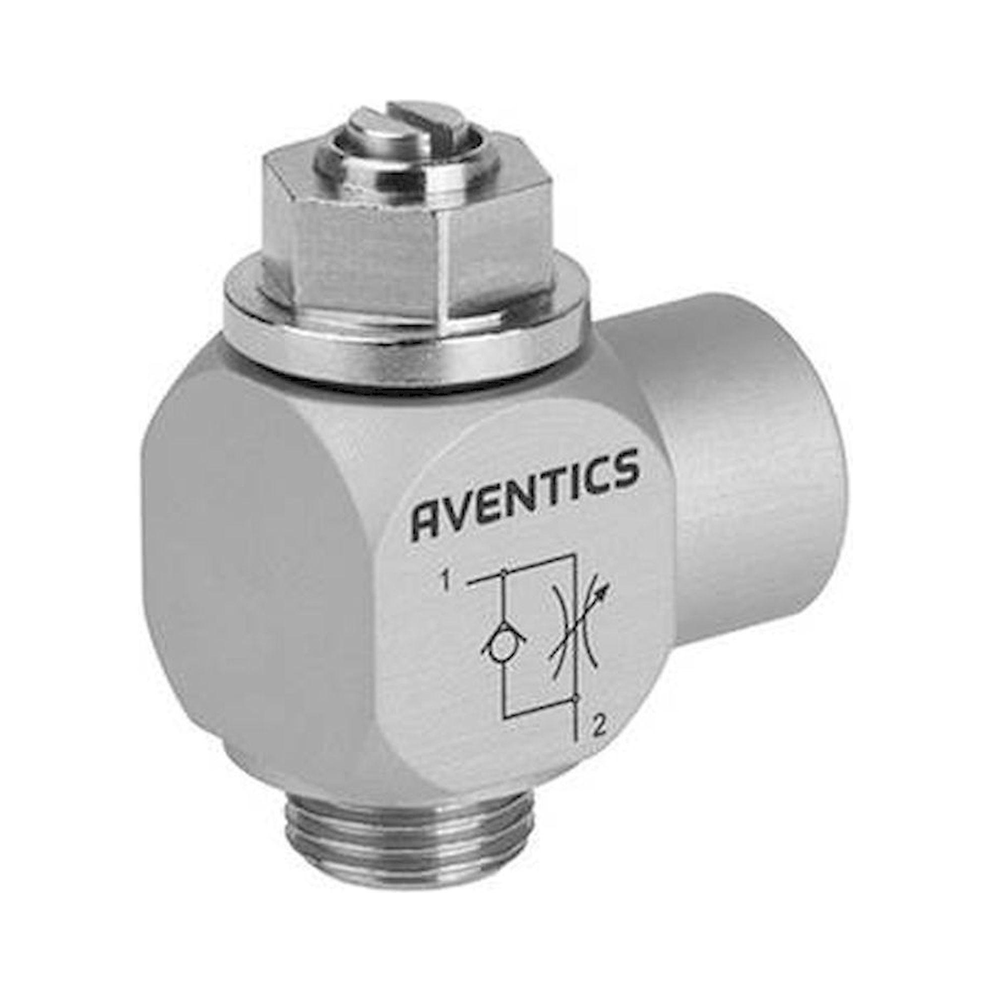 (Throttle Check VLV NG4 (G1/8)) Drosselrückschlagventil, Serie CC02-AL - Aventics 0821200204