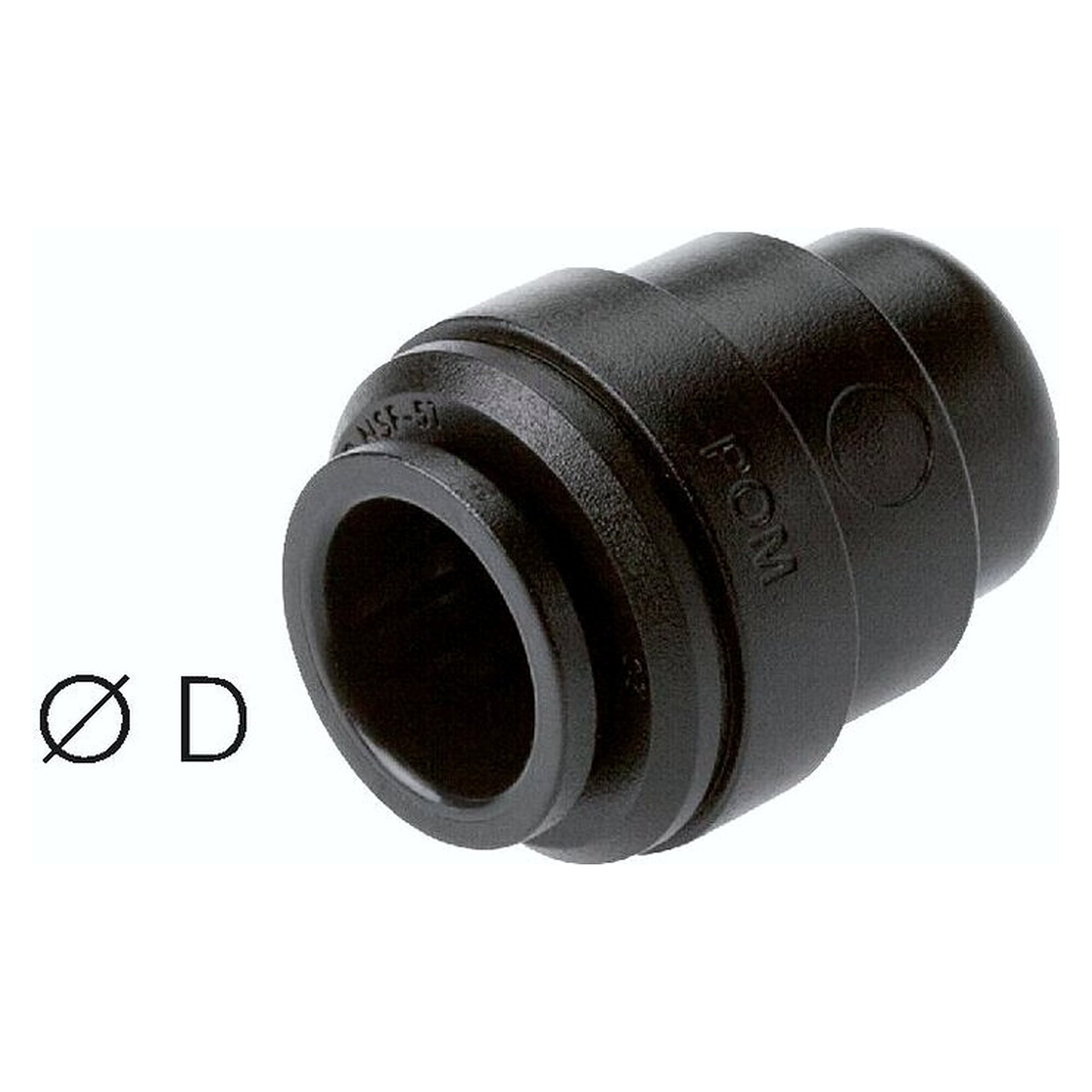 Verschlusskappe, FDA-Ausführung, Schlauch 12 mm, POM (FDA-konform)