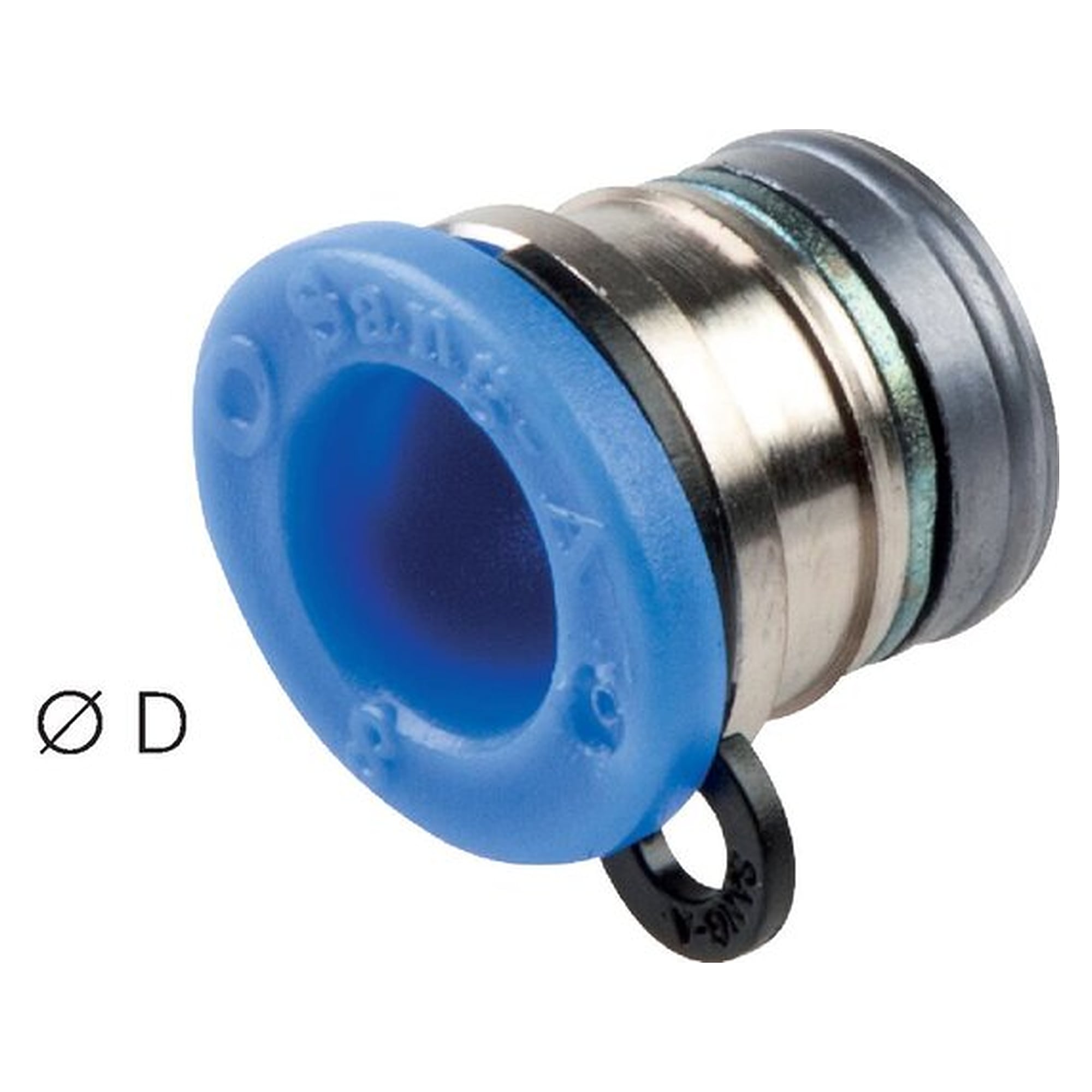 Push-in fitting, tube 12 mm, port 10 mm, nickel plated brass