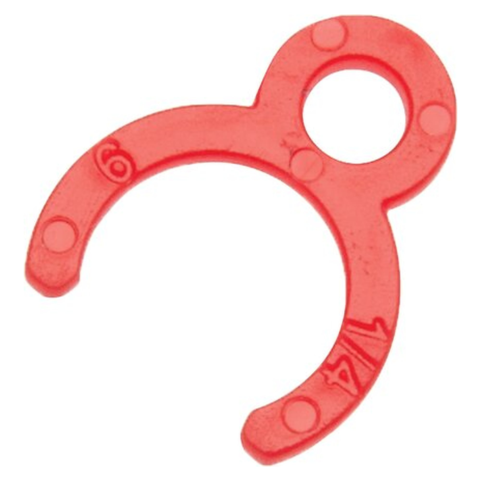 Safety clip, for tube 12 mm, POM, FDA compliant, operating pressure from -0.95 bar to 11 bar