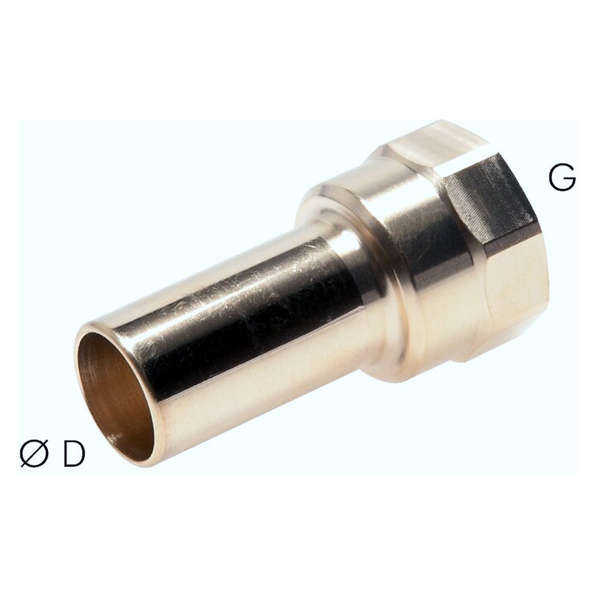 Stecknippel, große Bauform, Einschraubgewinde Rp 3/4", Schlauch 22 mm, POM