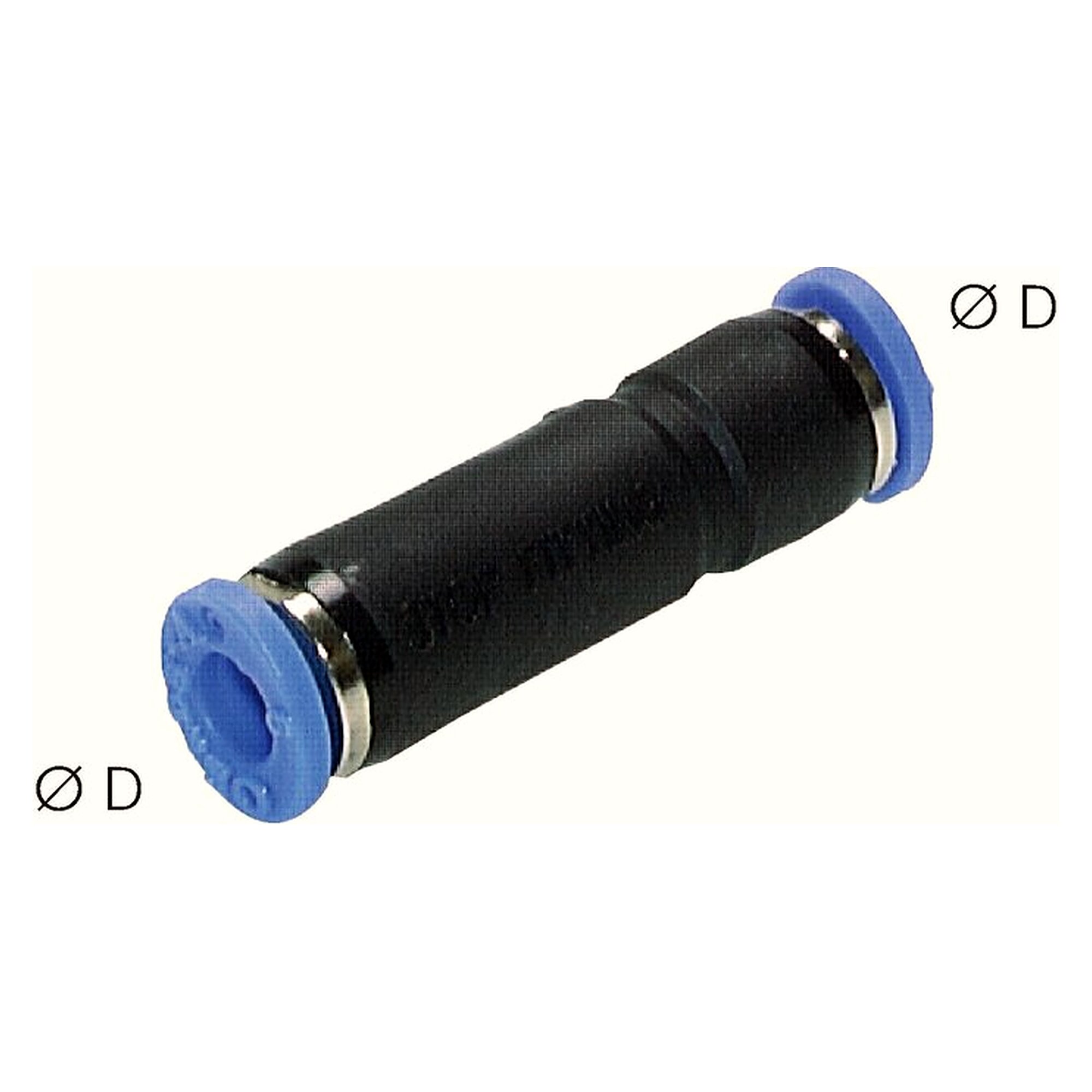 Steckanschluss, selbstabsperrend, Schlauch 10 mm, Messing vernickelt