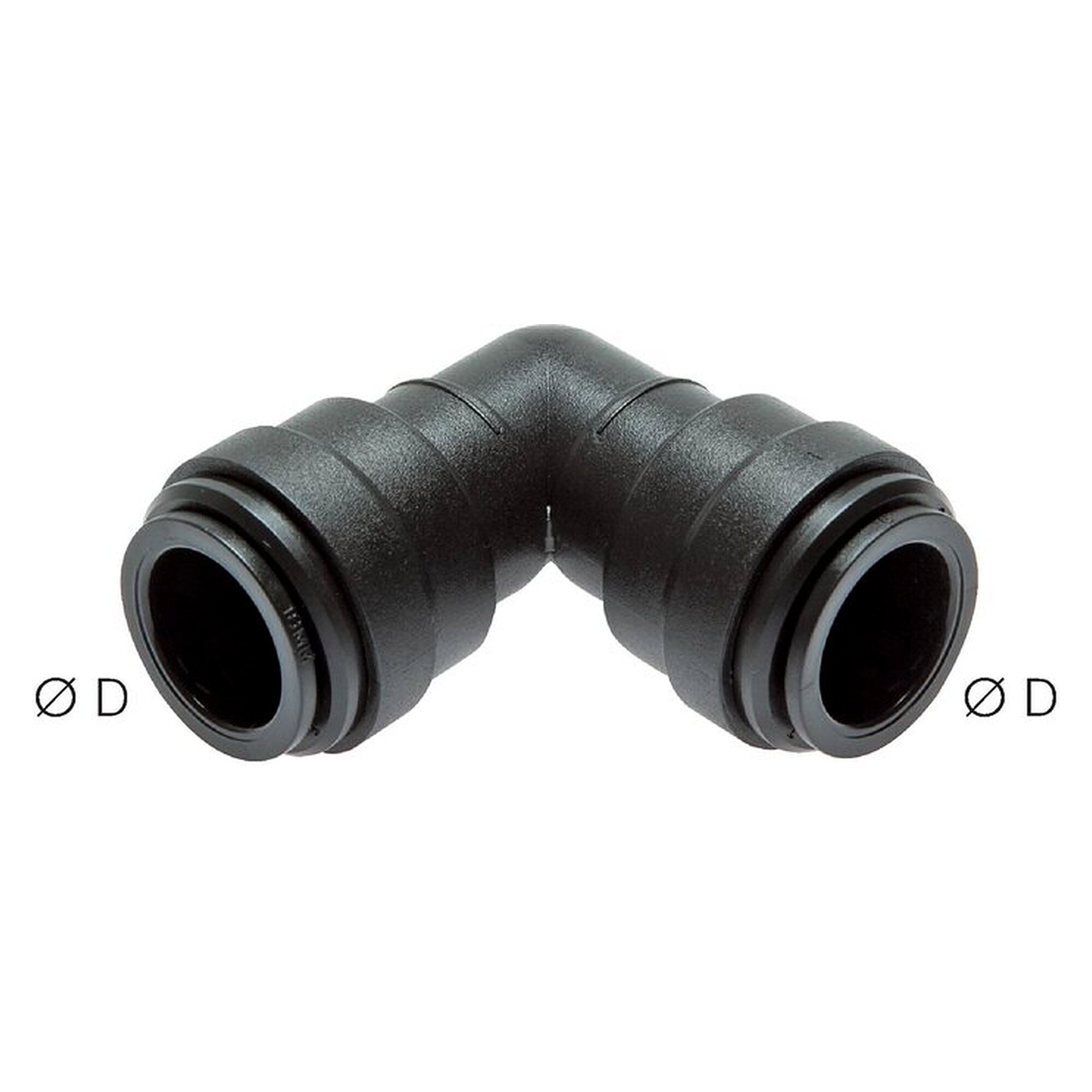 Steckanschluss, Winkelform, große Bauform, Schlauch 22 mm, POM