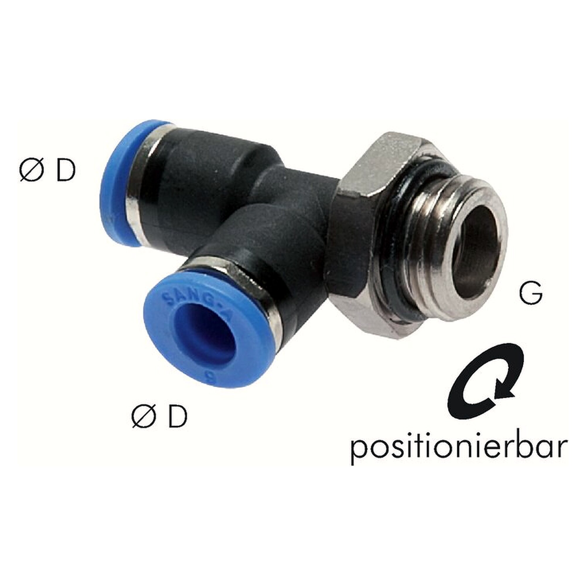 Steckanschluss, Winkelform, Gewinde G 1/2", Schlauch 14 mm, Messing vernickelt, -0,95 bis 20 bar