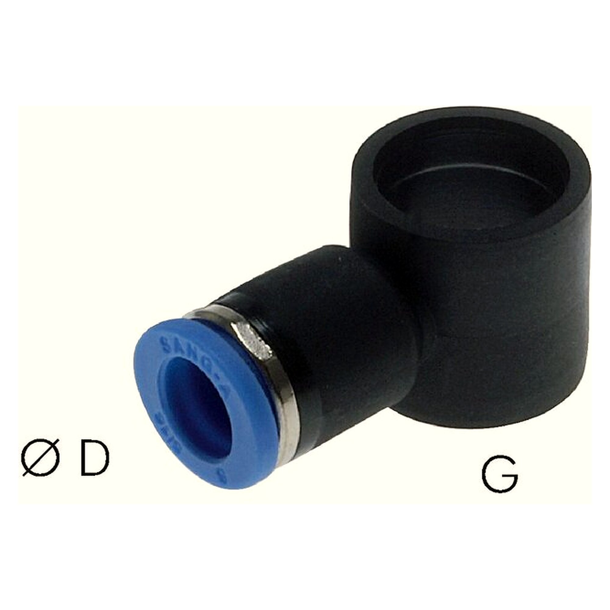 Push-in fitting, male thread G 1/2", tube 12 mm, nickel plated brass, -20 to +60 °C