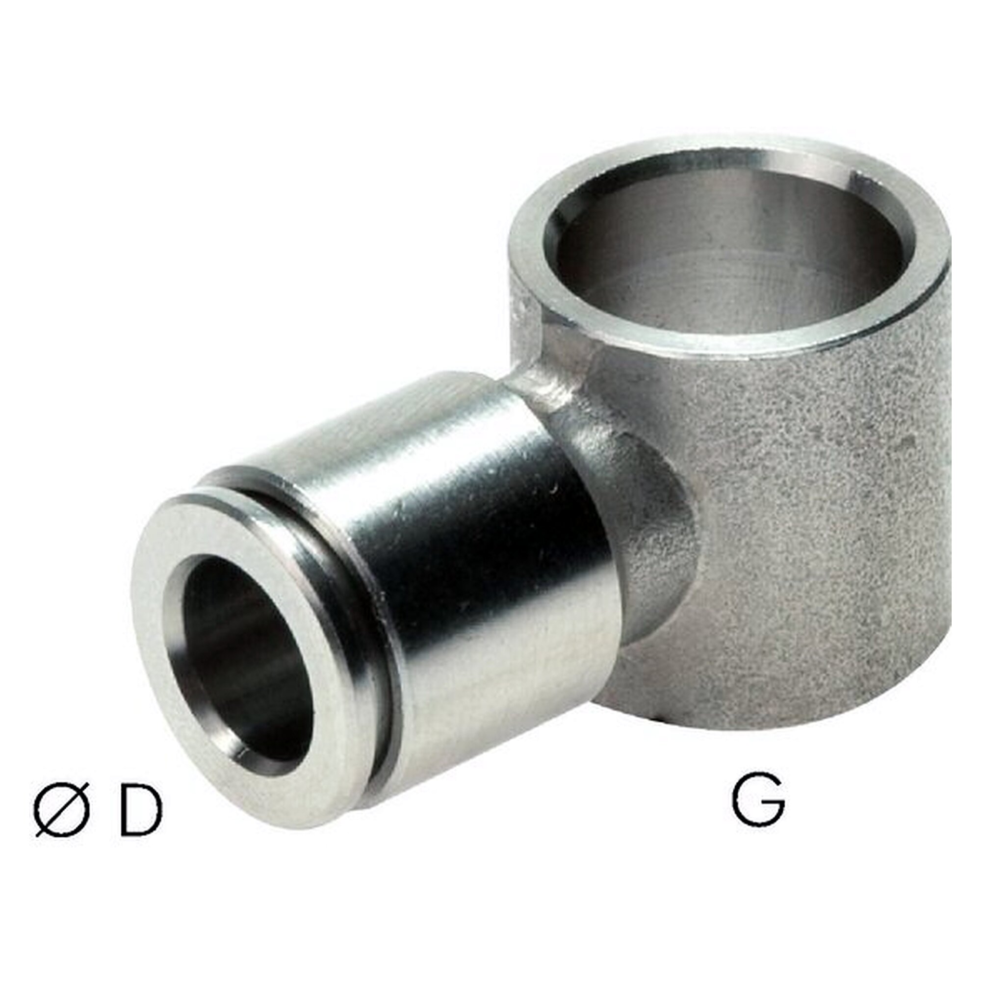 Push-in fitting, male thread G 1/8", tube 6 mm, stainless steel 1.4404