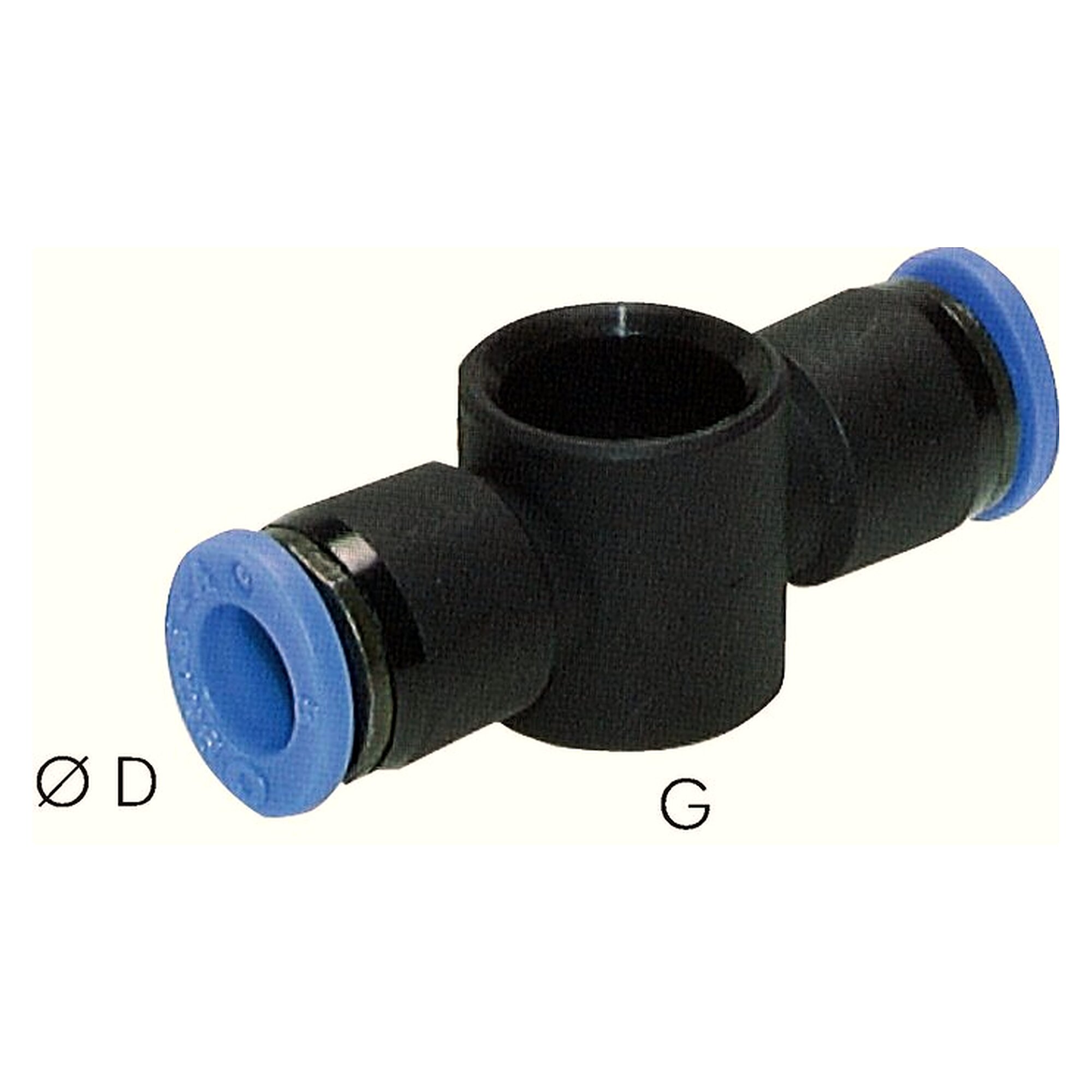 Push-in fitting, male thread G 3/8", tube 12 mm, nickel plated brass