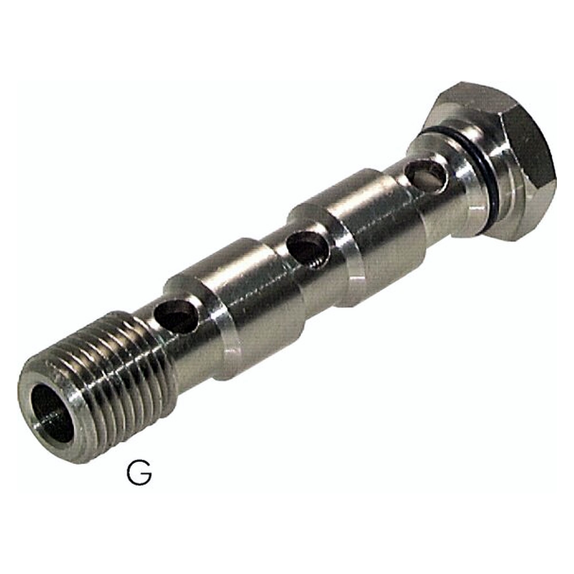 Ringstück, 3-fach verteilend, mit Hohlschraube, Einschraubgewinde G 1/8", Messing vernickelt