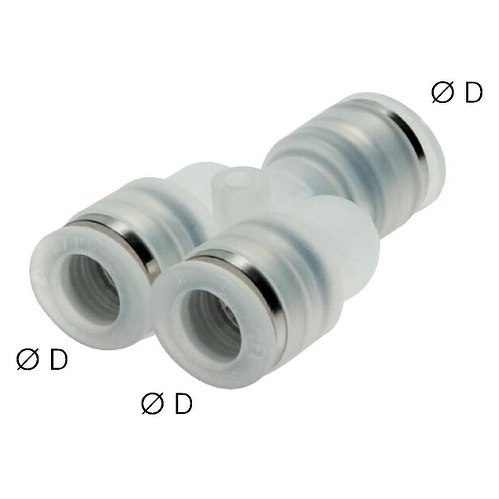 Steckanschluss, Y-Form, Schlauch 6 mm, Polypropylen (FDA-konform)
