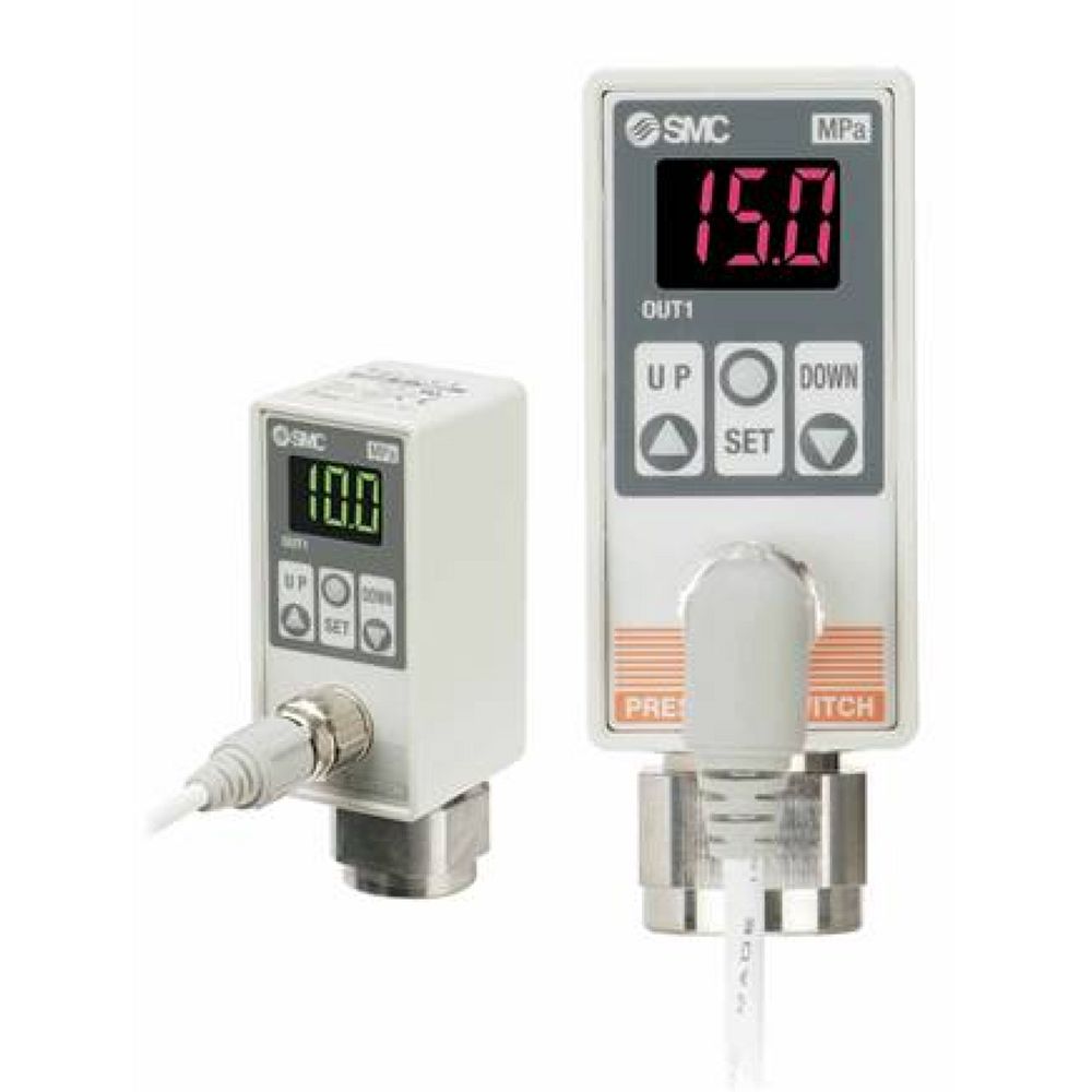 SMC ISE75H-F02-43-P. ISE75H, 2-Colour Display Digital Pressure Switch for General Fluids