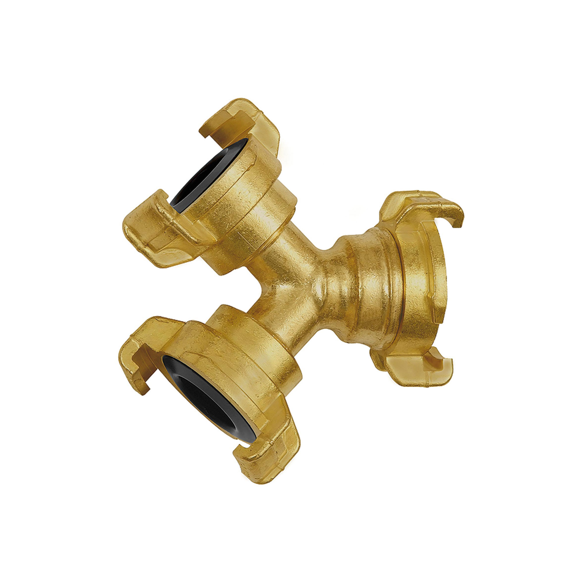 GEKA-Abzweigstück, Messing blank, 3 x GEKA-Kupplungen - Riegler 107797