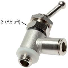 K-21408. Tilt lever valve 2/2-way, G 1/4"-8 mm