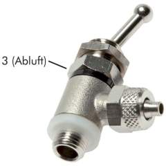 K-21864. Tilt lever valve 2/2-way, G 1/8"-6x4 mm