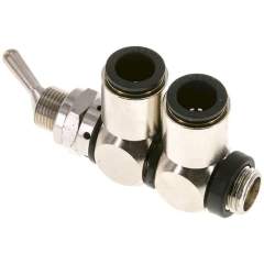 K-414010. 4/2-way toggle valve G 1/4"-10 mm