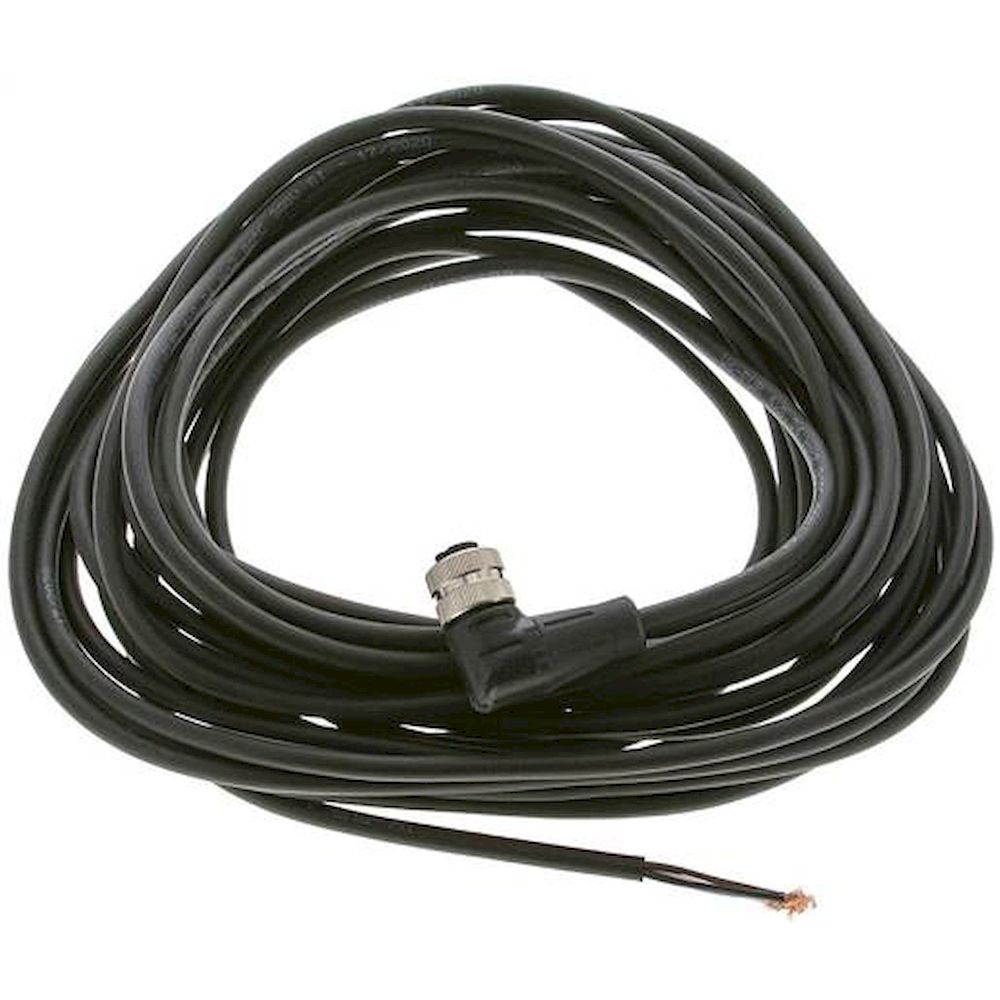 Cable with M12 coupling, 4-wire, 10 m, angled