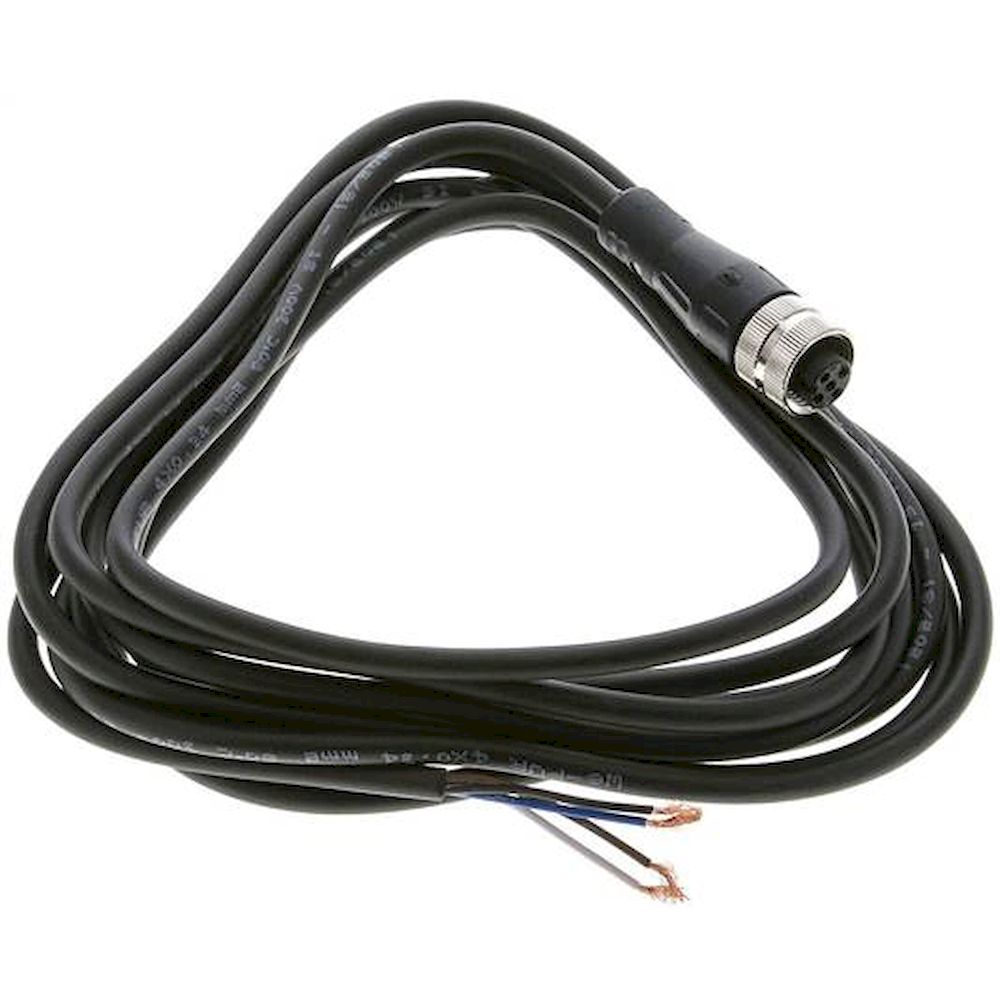 Kabel mit M12-Kupplung, 3 m, gerade, 4 lose Kabelenden (Pin 1 bis 4)