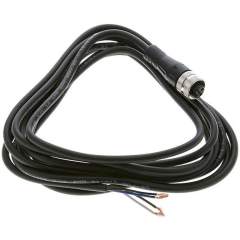 Cable with M12 coupling, 4-wire, 3 m, straight