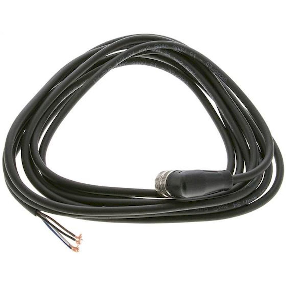 Cable with M12 coupling, 4-wire, 3 m, angled