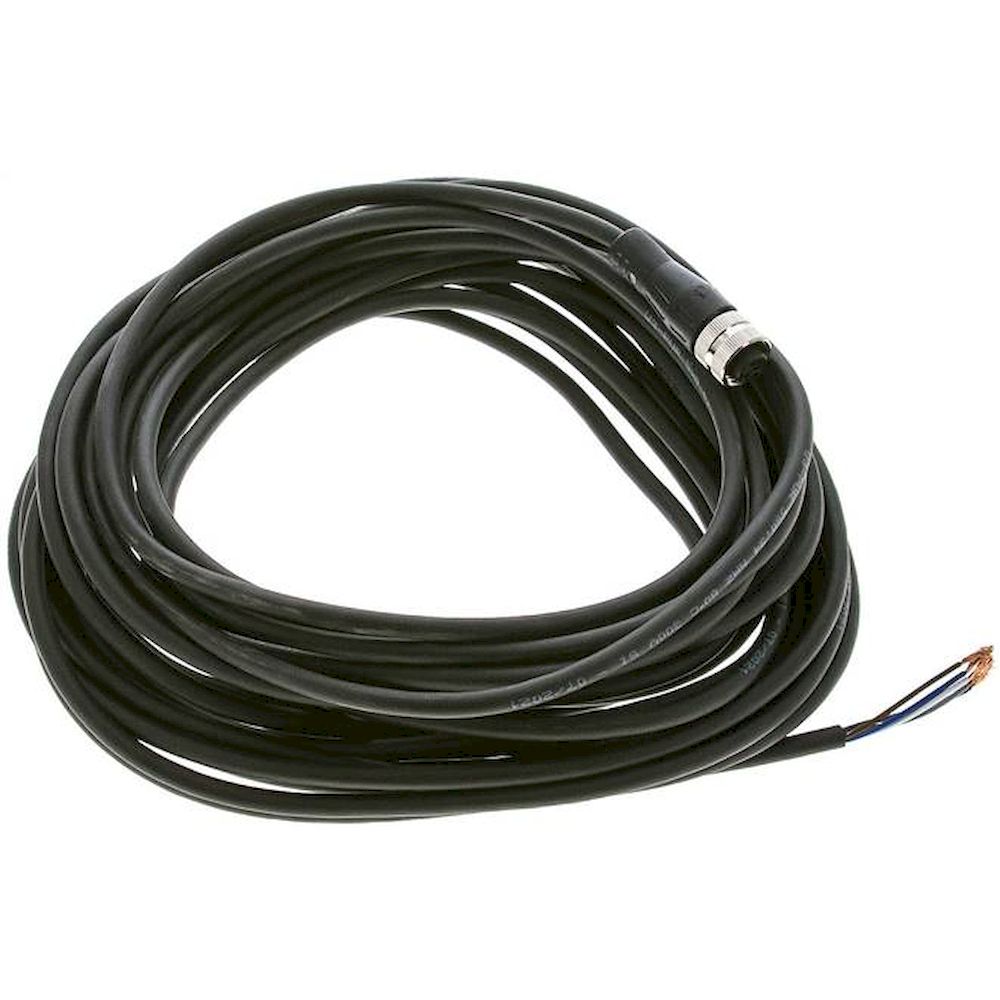 Cable with M12 coupling, 4-wire, 10 m, straight
