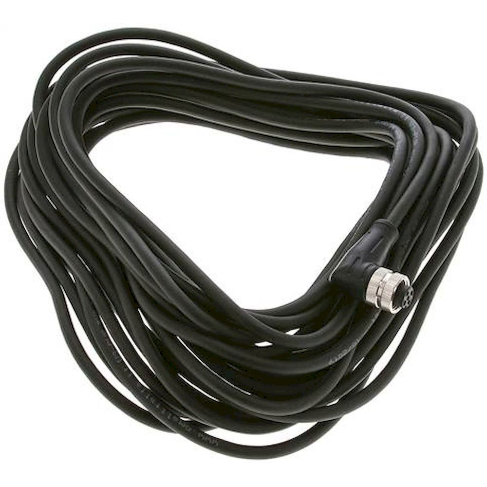 Cable with M12 coupling, 4-wire, 10 m, angled