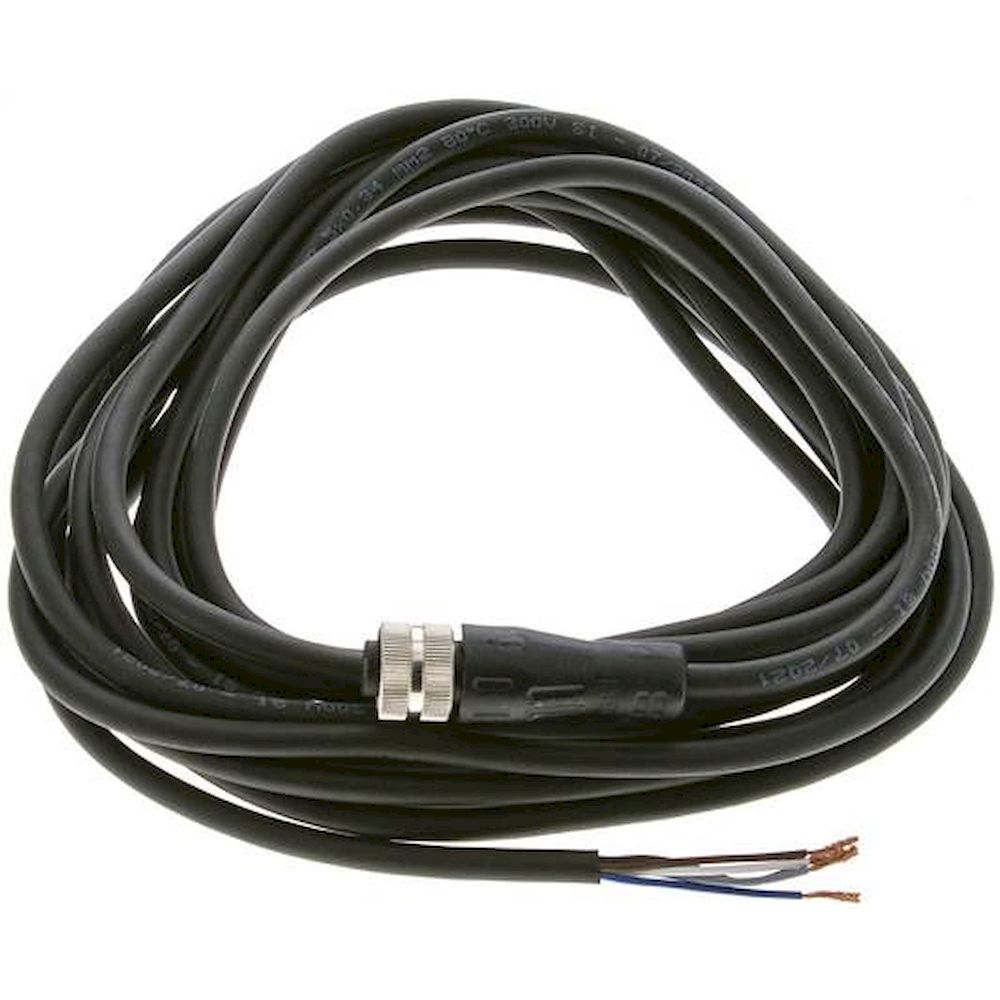 Cable with M12 coupling, 4-wire, 5 m, straight