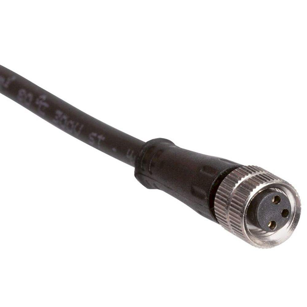 Cable with M8 coupling, 3-wire, 3 m, straight