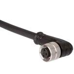 KAB-M8-10-W. Cable with M8 coupling, 3-wire, 10 m, angled