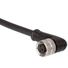 Cable with M8 coupling, 3-wire, 10 m, angled
