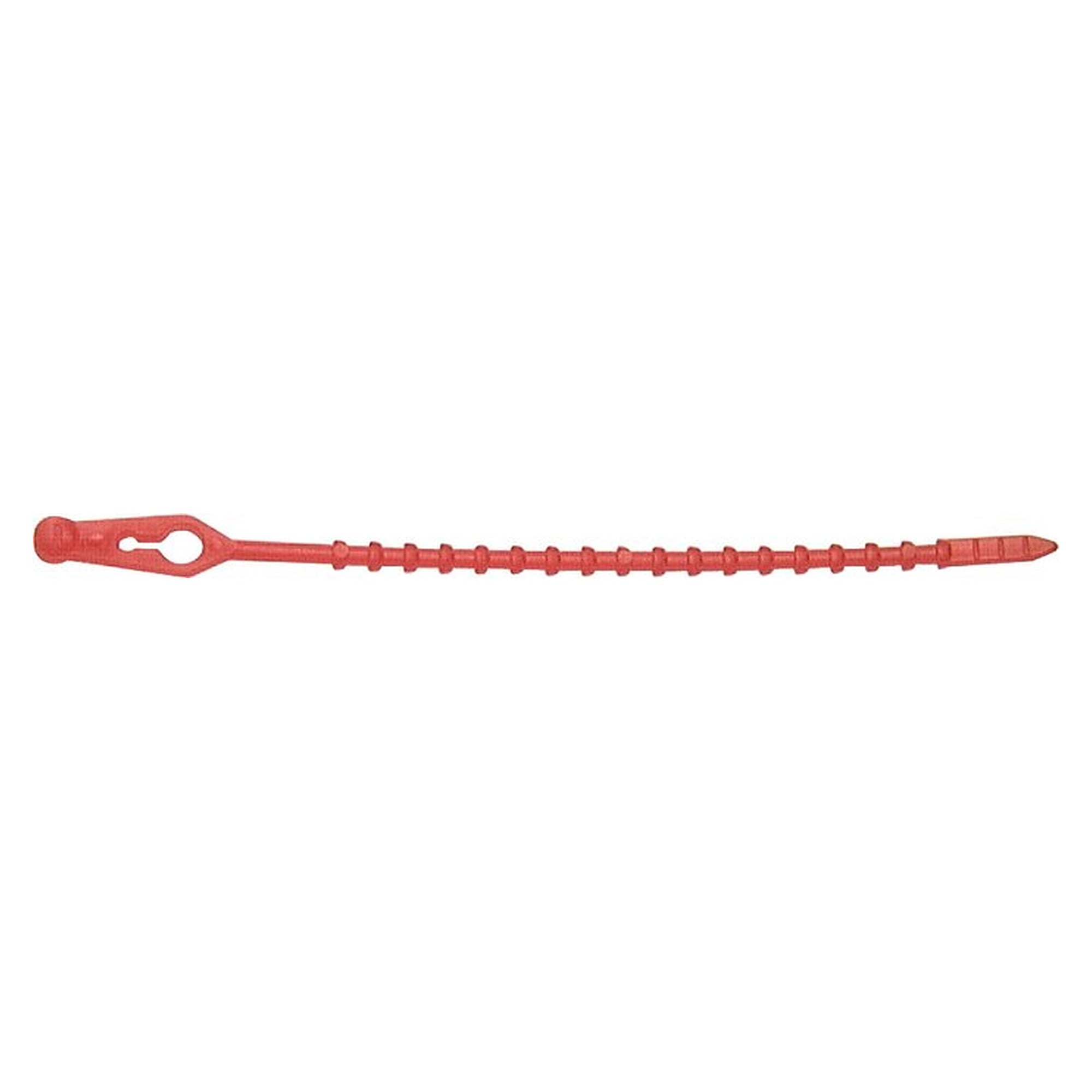 Releasable cable tie, 140mm, 1 mounting eye, red, colour red