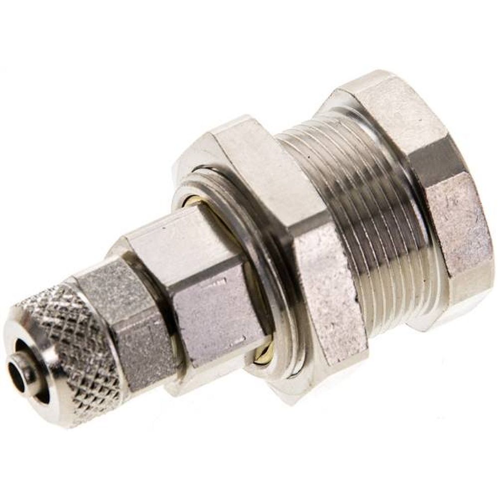 Parker KDAK 4 NW5 MSV. Abreißkupplungsdose (NW5) 6x4mm Schlauch, Messing vernickelt