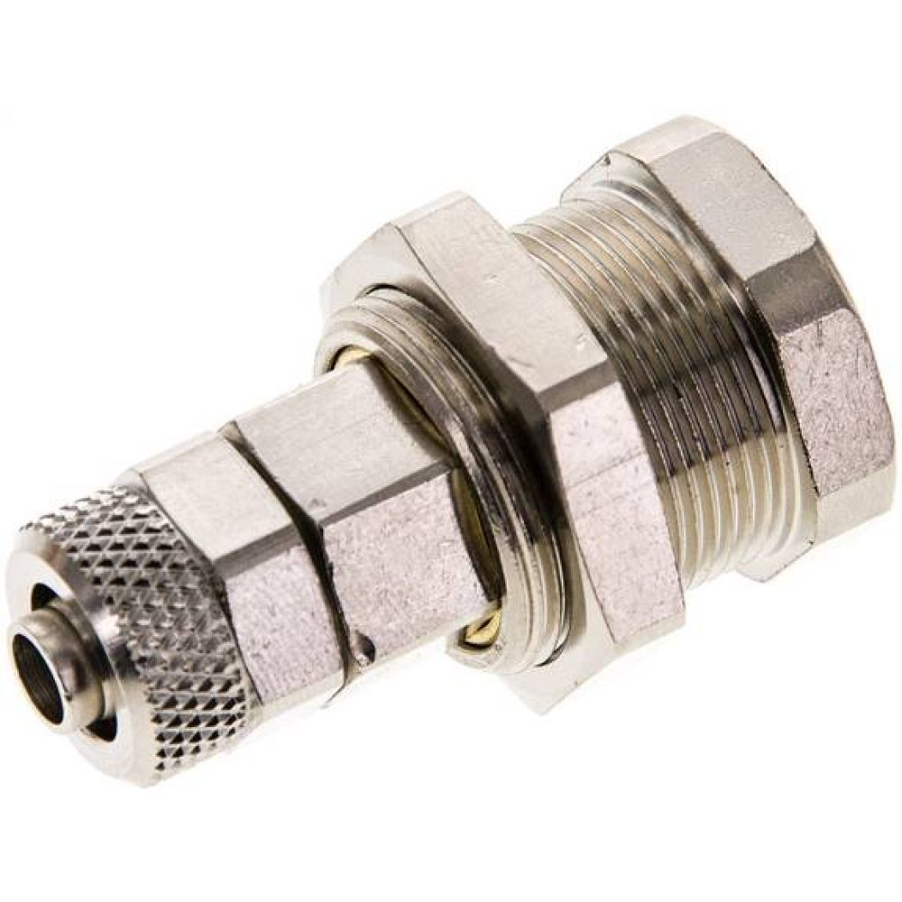 Parker KDAK 6 NW5 MSV. Abreißkupplungsdose (NW5) 8x6mm Schlauch, Messing vernickelt