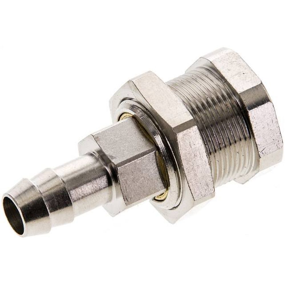 Parker KDAS 9 NW5 MSV. Abreißkupplungsdose (NW5) 9 (3/8")mm Schlauch, Messing vernickelt