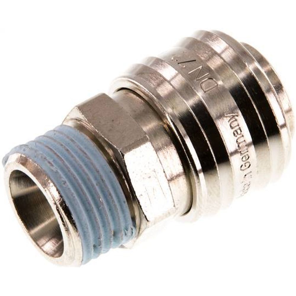 Kupplungsdose (NW7,2) G 1/2"(AG), Messing vernickelt