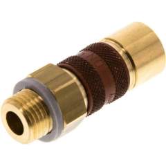 Kupplungsdose (NW5) G 1/4"(AG), braun, Dreieck 9,5 mm