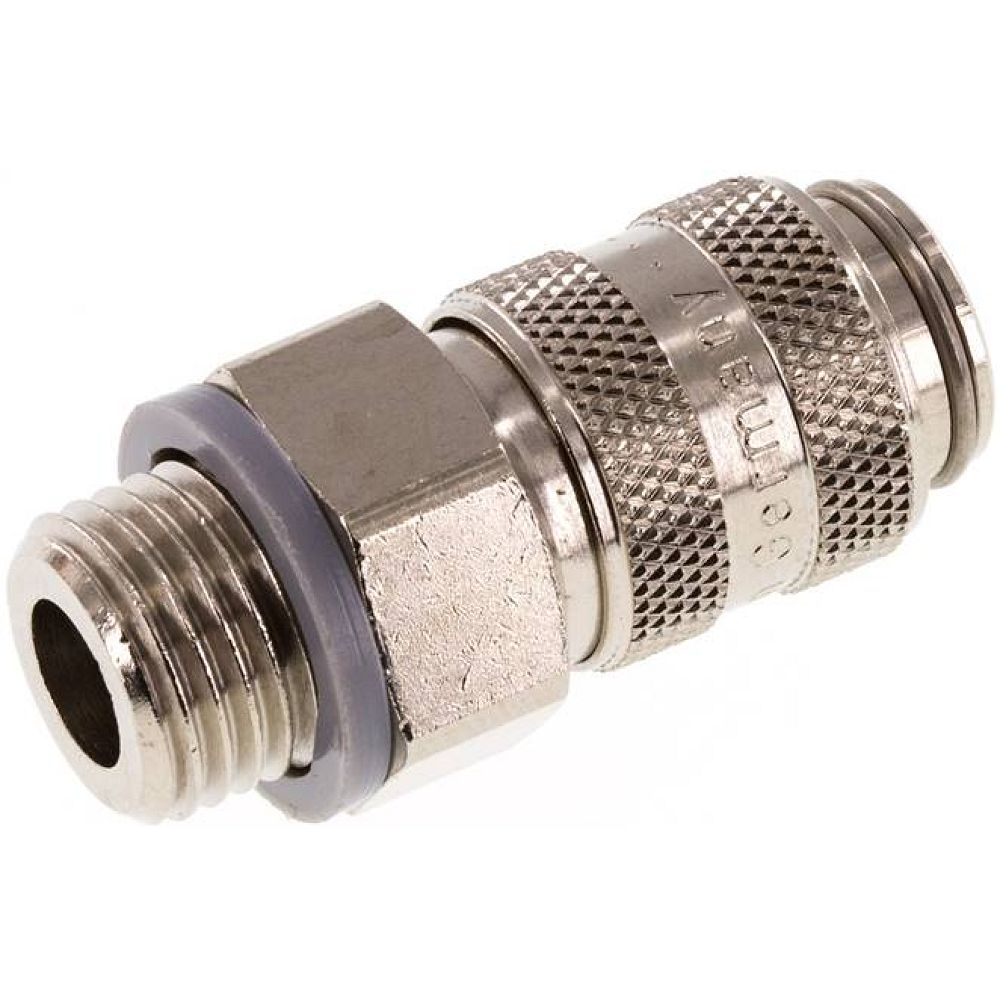 Kupplungsdose (NW5) G 1/4"(AG), Messing vernickelt