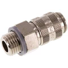 Kupplungsdose (NW5) G 1/4"(AG), Messing vernickelt