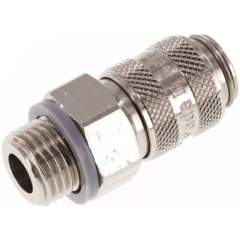 Kupplungsdose (NW5) G 1/4"(AG), Messing vernickelt